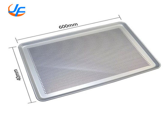 RK Bakeware China-601828 Full Size 16 Gauge 18&quot; x 26&quot; Wire in Rim Aluminum Perforated Bun / Sheet Pan