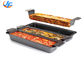 RK Bakeware China Foodservice NSF Telfon Coat Aluminum Loaf Pans Pullman Three Cup Loaf Pan Copper Trisagna Pan