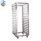 RK Bakeware China-10 Sheet Aluminum Storage Cooling Trolley with Open Shelf, Dough Pizza Baking Mobile Rack