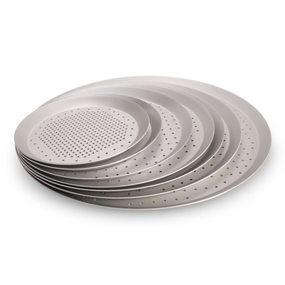 RK Bakeware China-Hard Anode Perforated Thin Crust Pizza Pan for Pizza hut