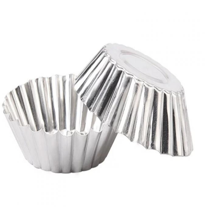 Aluminum Alloy Cupcake Cake Cookie Jelly Mold Lined Mould Tin Baking Tool Egg Tart