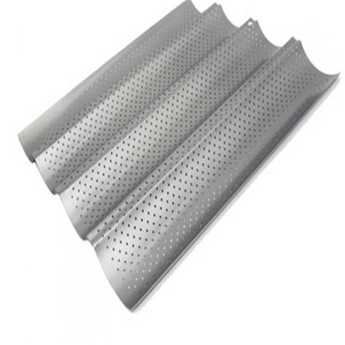 Aluminum Alloy 3 Grooves French Bread Baguette Baking Trays