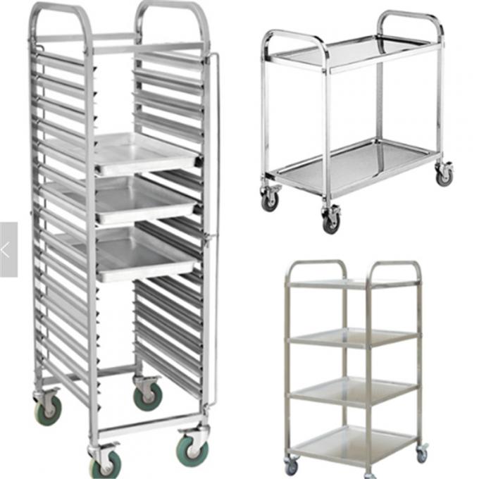 Restaurant Gn1/1 Bakery Food Trolley/Mobile 3 Tiers Stainless Steel Trolley