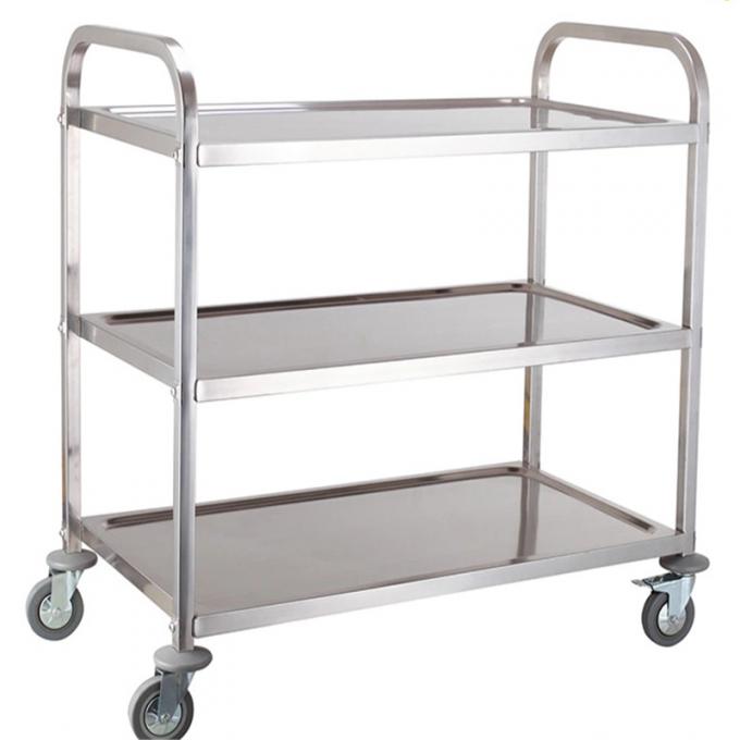 High Quality Stainless Steel Trolley with Wheels Easy Handling Dressing Trolley