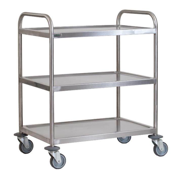 Double Line Tray Rack Trolley Stainless Steel Bakery Trolley