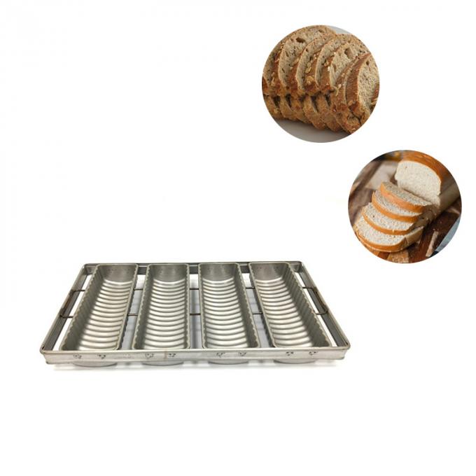 Rk Bakeware China- 6 Straps Glazed Aluminized Steel Molde PARA Tostada Loaf Bread Pan/Sandwich Box/Pullman Bread Pan/Sub Sandwich Roll Pans