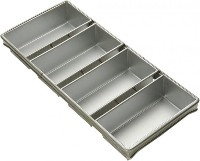 Rk Bakeware China-Foodservice 44405 Glazed 3 Strap Aluminized Steel Hearth Bread Pan