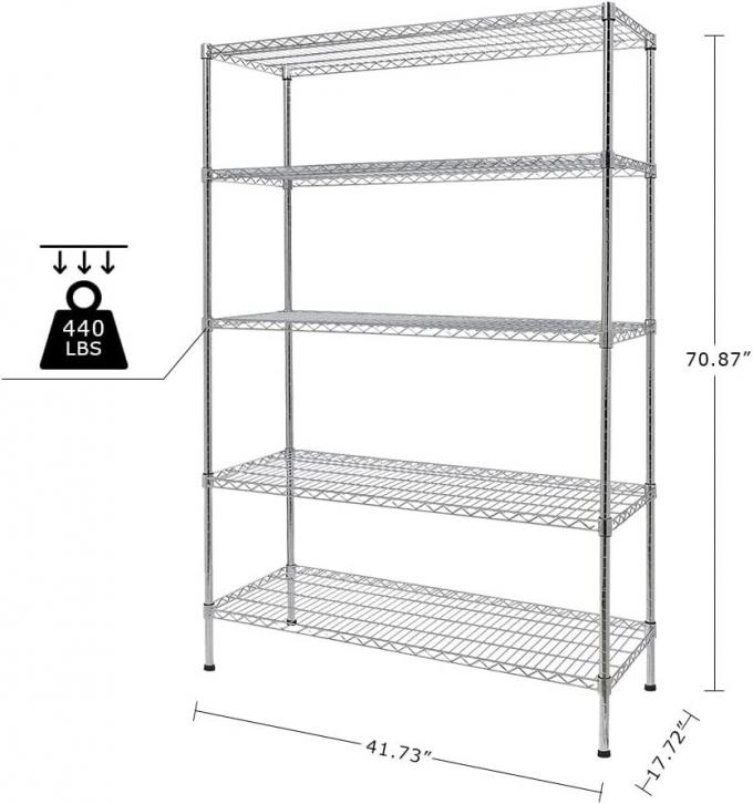 Rk Bakeware China Foodservice Commercial Wire Shelving Heavy Duty Metal Storage Rack Shelf Unit for Kitchen