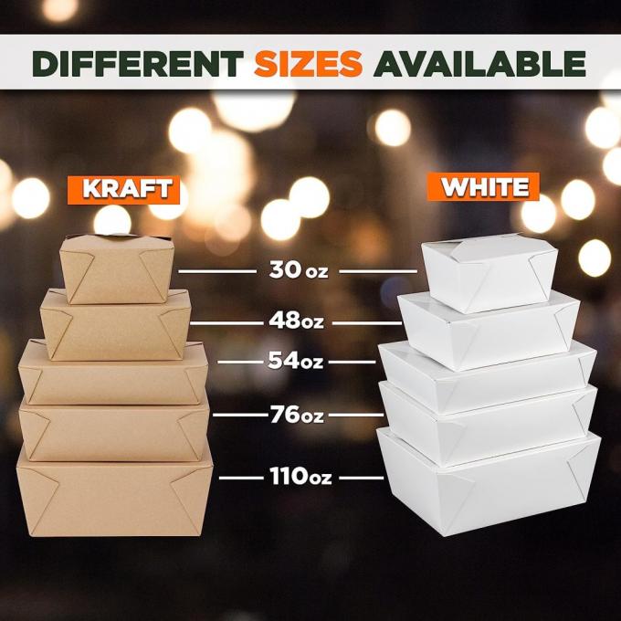 Rk Bakeware China Disposable Kraft Paper Take out Container Lunch Meal Food Box Paper Baking Box Paper Cake Box