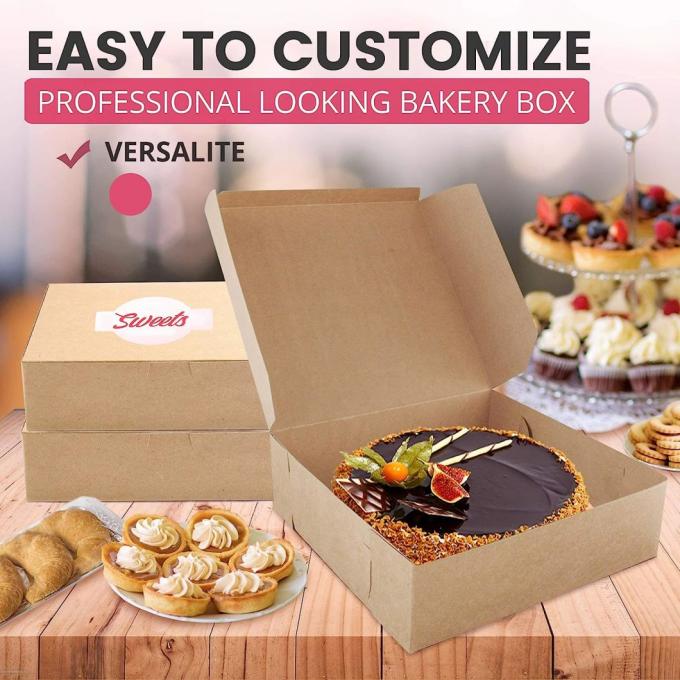 Rk Bakeware China Collapsible Corrugated Paper Cake Box Cake Baking Box Crash Lock Kraft Cake Box Kraft Bakery Pie Box