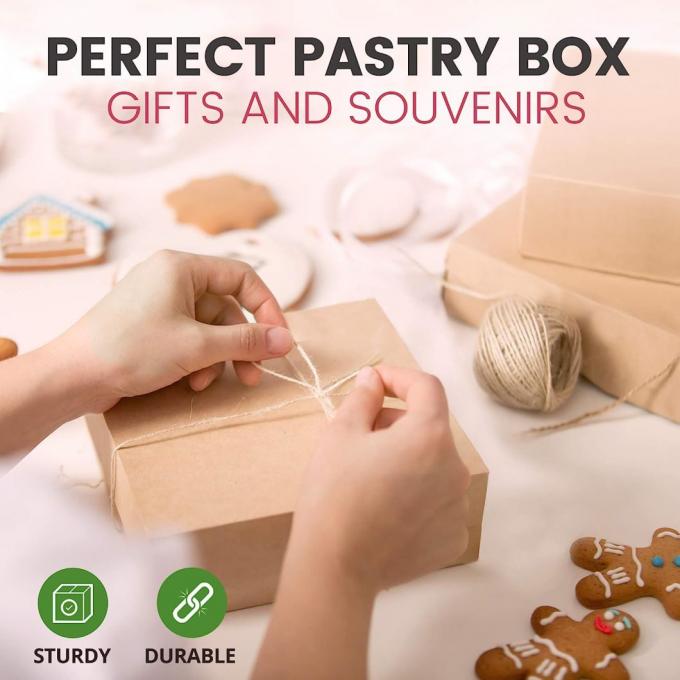 Rk Bakeware China Collapsible Corrugated Paper Cake Box Cake Baking Box Crash Lock Kraft Cake Box Kraft Bakery Pie Box