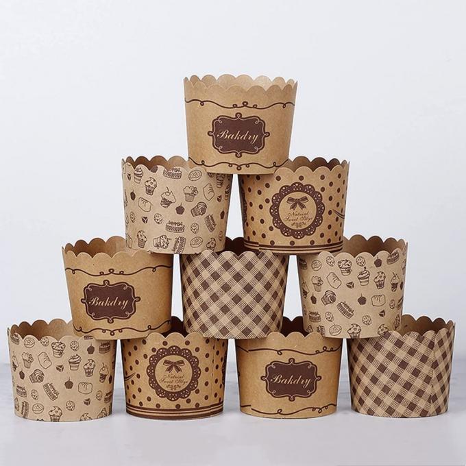 Rk Bakeware China Jumbo Cupcake Liner Jumbo Muffin Liners Kraft Paper Cake Baking Cup Food Grade &amp; Grease-Proof Baking Cups Paper